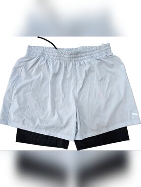 Puma Light UNISEX Off White  Athletic Shorts with Black Liner (SIZE:XXL)